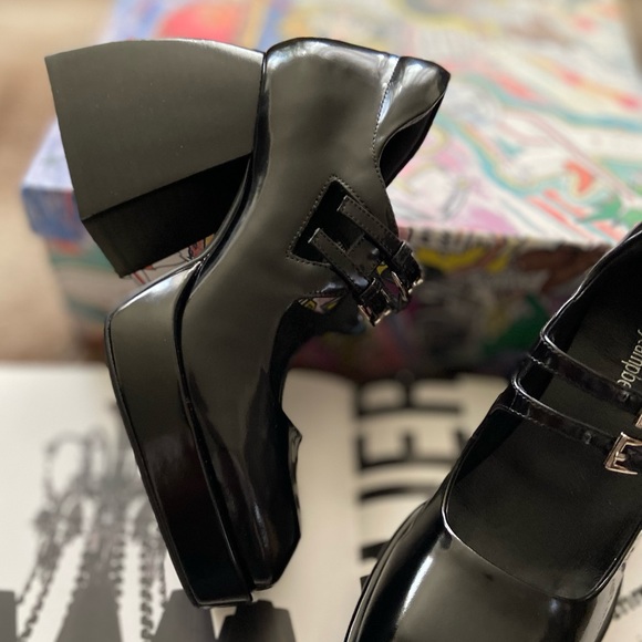 Free People X Jeffrey Campbell Reine Double Strap Platform Block Heel Mary Janes - Picture 10 of 11